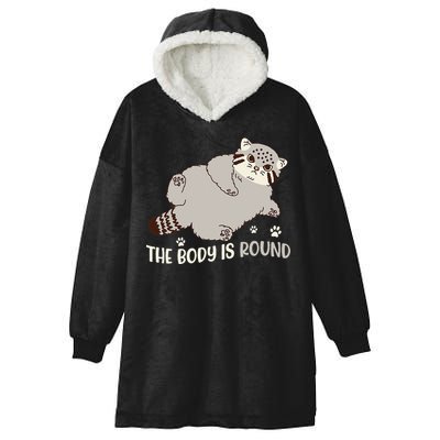 The Body Is Round Pallas Cat Funny Cute Pallas Cat Lover Hooded Wearable Blanket