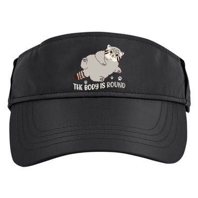 The Body Is Round Pallas Cat Funny Cute Pallas Cat Lover Adult Drive Performance Visor