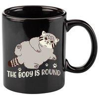 The Body Is Round Pallas Cat Funny Cute Pallas Cat Lover 11oz C Handle Ceramic Mug