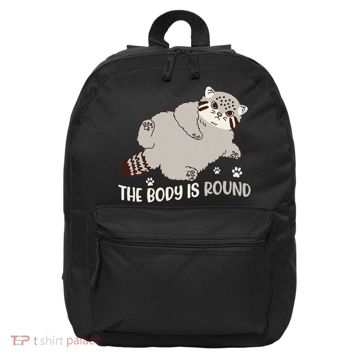 The Body Is Round Pallas Cat Funny Cute Pallas Cat Lover 16 in Basic Backpack
