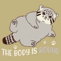 The Body Is Round Pallas Cat Funny Cute Pallas Cat Lover Cooling Performance Long Sleeve Crew