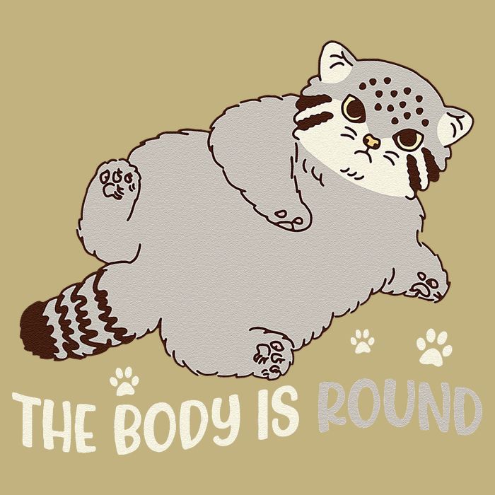 The Body Is Round Pallas Cat Funny Cute Pallas Cat Lover Cooling Performance Long Sleeve Crew