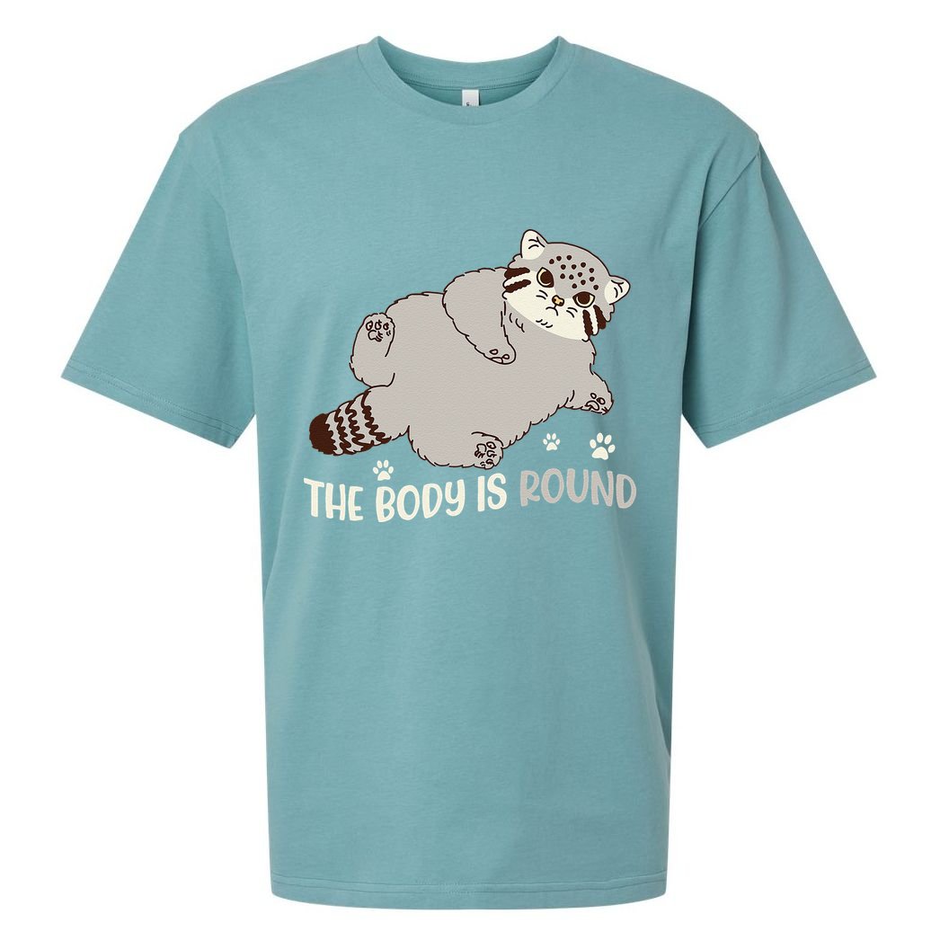 The Body Is Round Pallas Cat Funny Cute Pallas Cat Lover Sueded Cloud Jersey T-Shirt