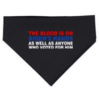 The Blood Is On Biden's Hands USA-Made Doggie Bandana