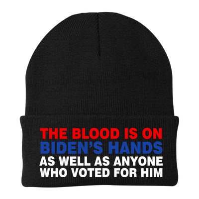 The Blood Is On Biden's Hands Knit Cap Winter Beanie