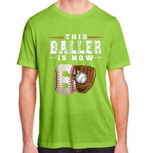 The Baller Is Now Baseball Player Lover Trending Gift Idea Adult ChromaSoft Performance T-Shirt