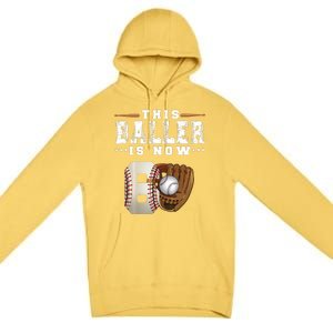 The Baller Is Now Baseball Player Lover Trending Gift Idea Premium Pullover Hoodie