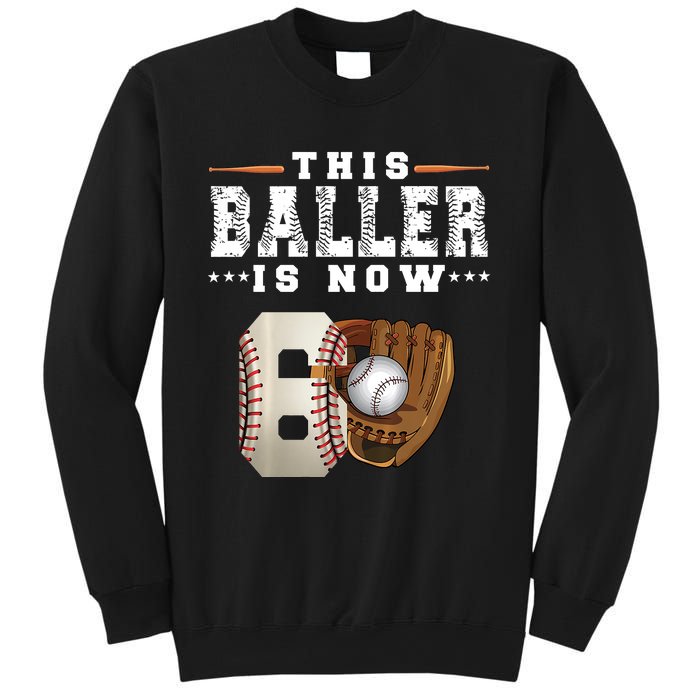 The Baller Is Now Baseball Player Lover Trending Gift Idea Sweatshirt