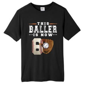 The Baller Is Now Baseball Player Lover Trending Gift Idea Tall Fusion ChromaSoft Performance T-Shirt