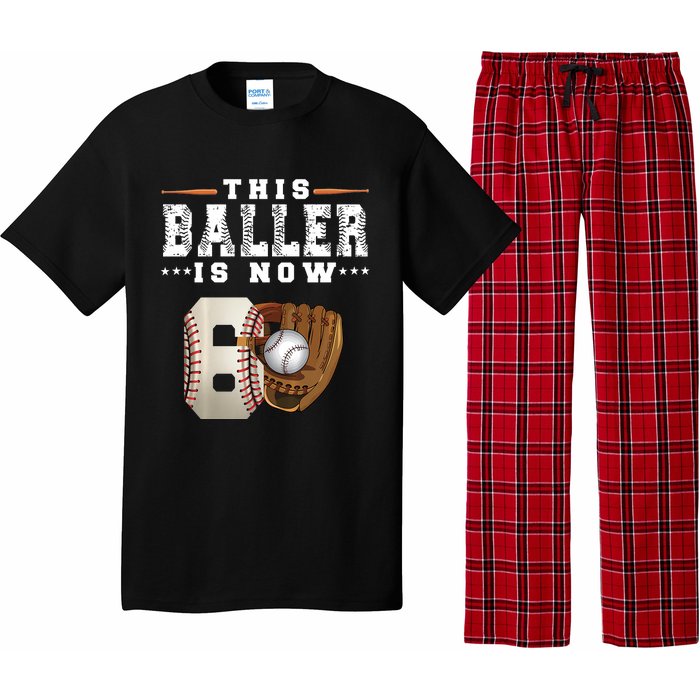 The Baller Is Now Baseball Player Lover Trending Gift Idea Pajama Set