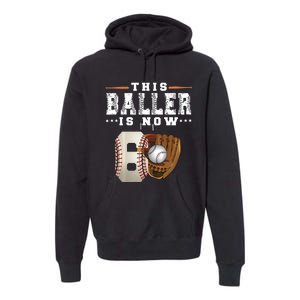 The Baller Is Now Baseball Player Lover Trending Gift Idea Premium Hoodie