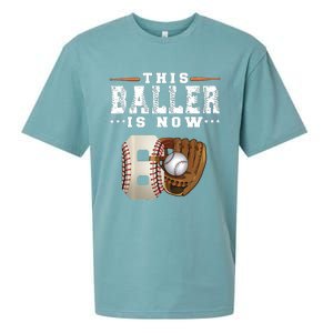 The Baller Is Now Baseball Player Lover Trending Gift Idea Sueded Cloud Jersey T-Shirt