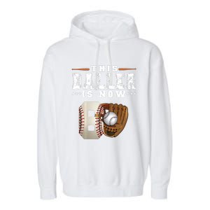 The Baller Is Now Baseball Player Lover Trending Gift Idea Garment-Dyed Fleece Hoodie