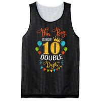 This Boy is Now Double Digits, Birthday Boy 10 year old Mesh Reversible Basketball Jersey Tank