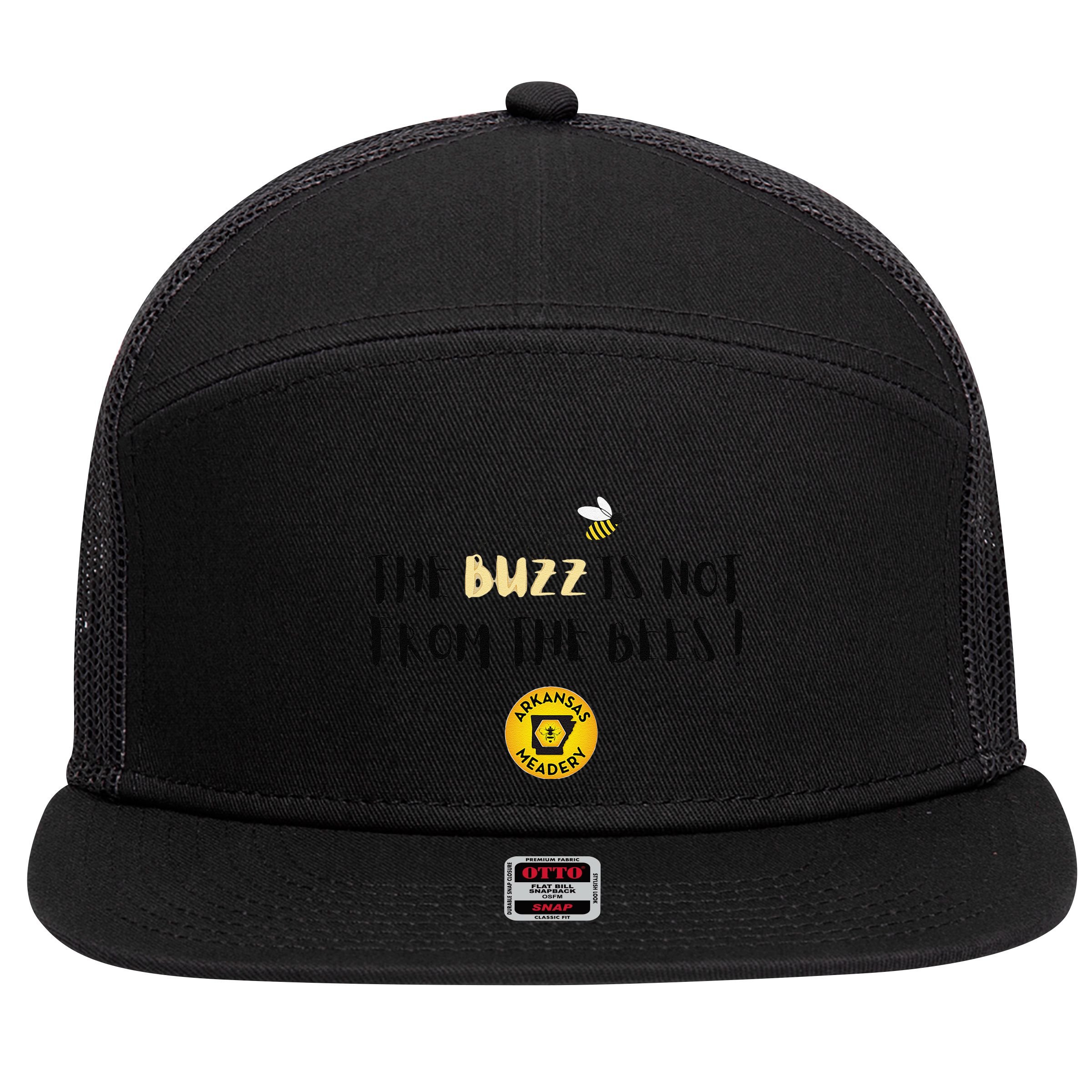 The Buzz Is Not From The Bees 7 Panel Mesh Trucker Snapback Hat