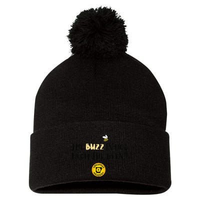 The Buzz Is Not From The Bees Pom Pom 12in Knit Beanie