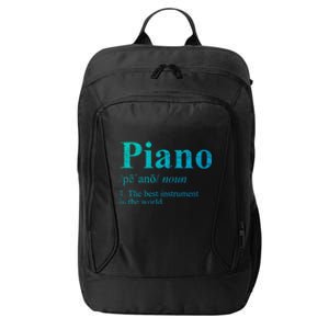 The Best Instrut In The World Piano Gift City Backpack