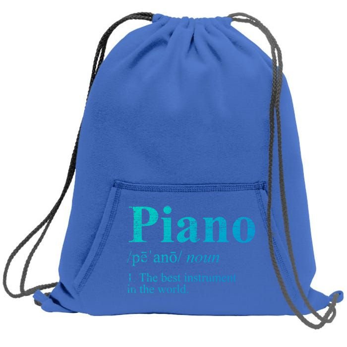 The Best Instrut In The World Piano Gift Sweatshirt Cinch Pack Bag