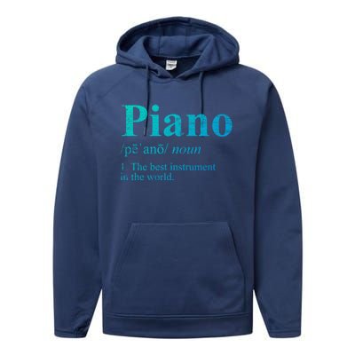 The Best Instrut In The World Piano Gift Performance Fleece Hoodie