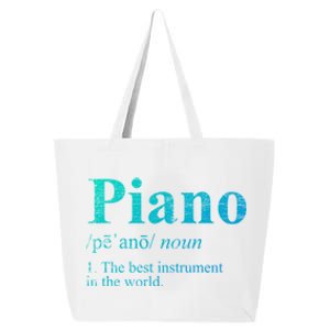 The Best Instrut In The World Piano Gift 25L Jumbo Tote