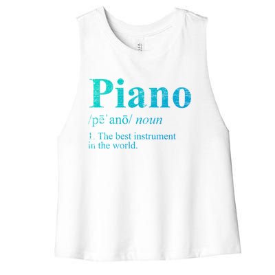 The Best Instrut In The World Piano Gift Women's Racerback Cropped Tank