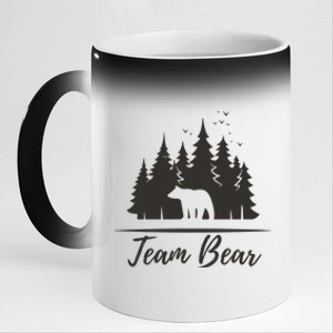 Team Bear I Choose The Bear 11oz Black Color Changing Mug