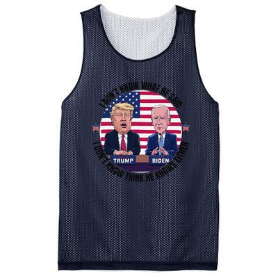 Trump Biden I DonT Know What He Said He DoesnT Either Mesh Reversible Basketball Jersey Tank