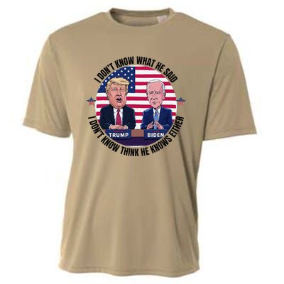 Trump Biden I DonT Know What He Said He DoesnT Either Cooling Performance Crew T-Shirt