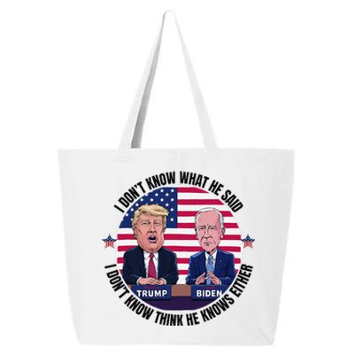 Trump Biden I DonT Know What He Said He DoesnT Either 25L Jumbo Tote