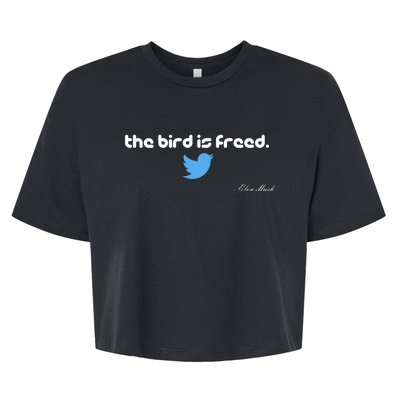 The Bird Is Freed Musk Quote Bella+Canvas Jersey Crop Tee