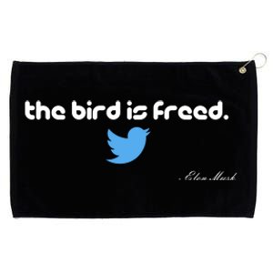 The Bird Is Freed Musk Quote Grommeted Golf Towel