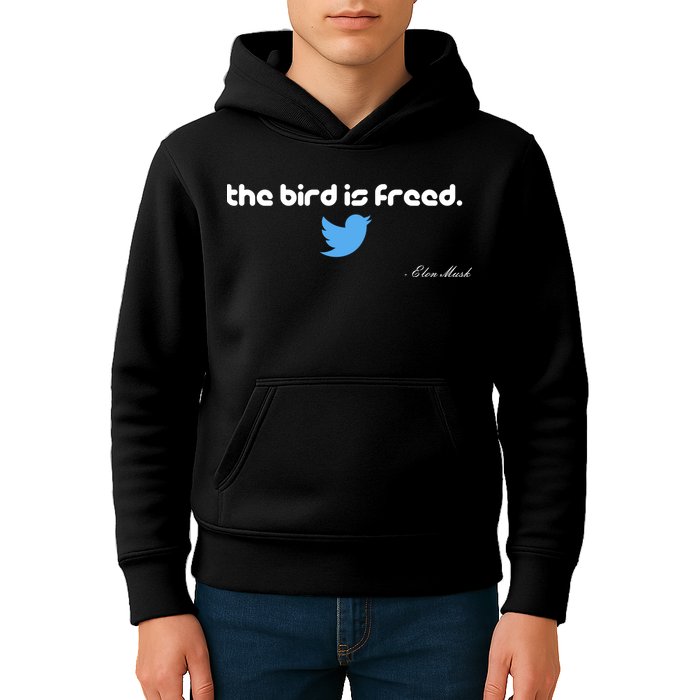 The Bird Is Freed Musk Quote Kids Hoodie