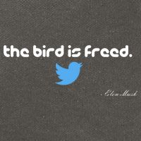 The Bird Is Freed Musk Quote Cotton Canvas Backpack