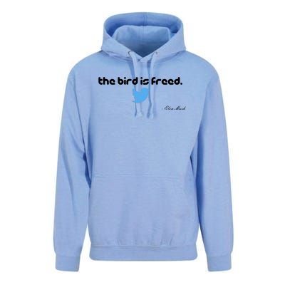 The Bird Is Freed Musk Quote Unisex Surf Hoodie