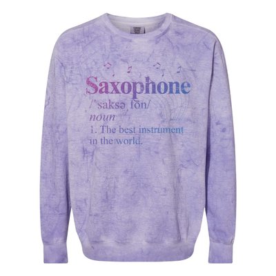 The Best Instrut In The World Saxophone Gift Colorblast Crewneck Sweatshirt