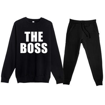 The Boss: I Am The Boss Gift Premium Crewneck Sweatsuit Set