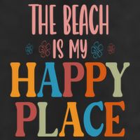 The Beach Is My Happy Place Beach Funny Gift Adult Drive Performance Visor