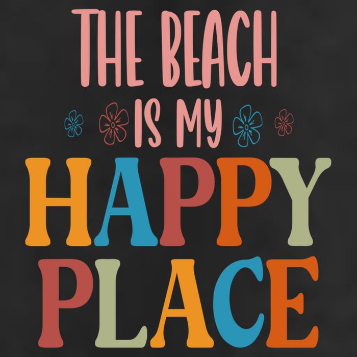 The Beach Is My Happy Place Beach Funny Gift Adult Drive Performance Visor