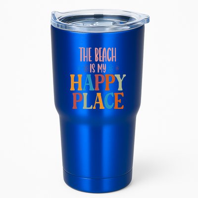 The Beach Is My Happy Place Beach Funny Gift Tumbler
