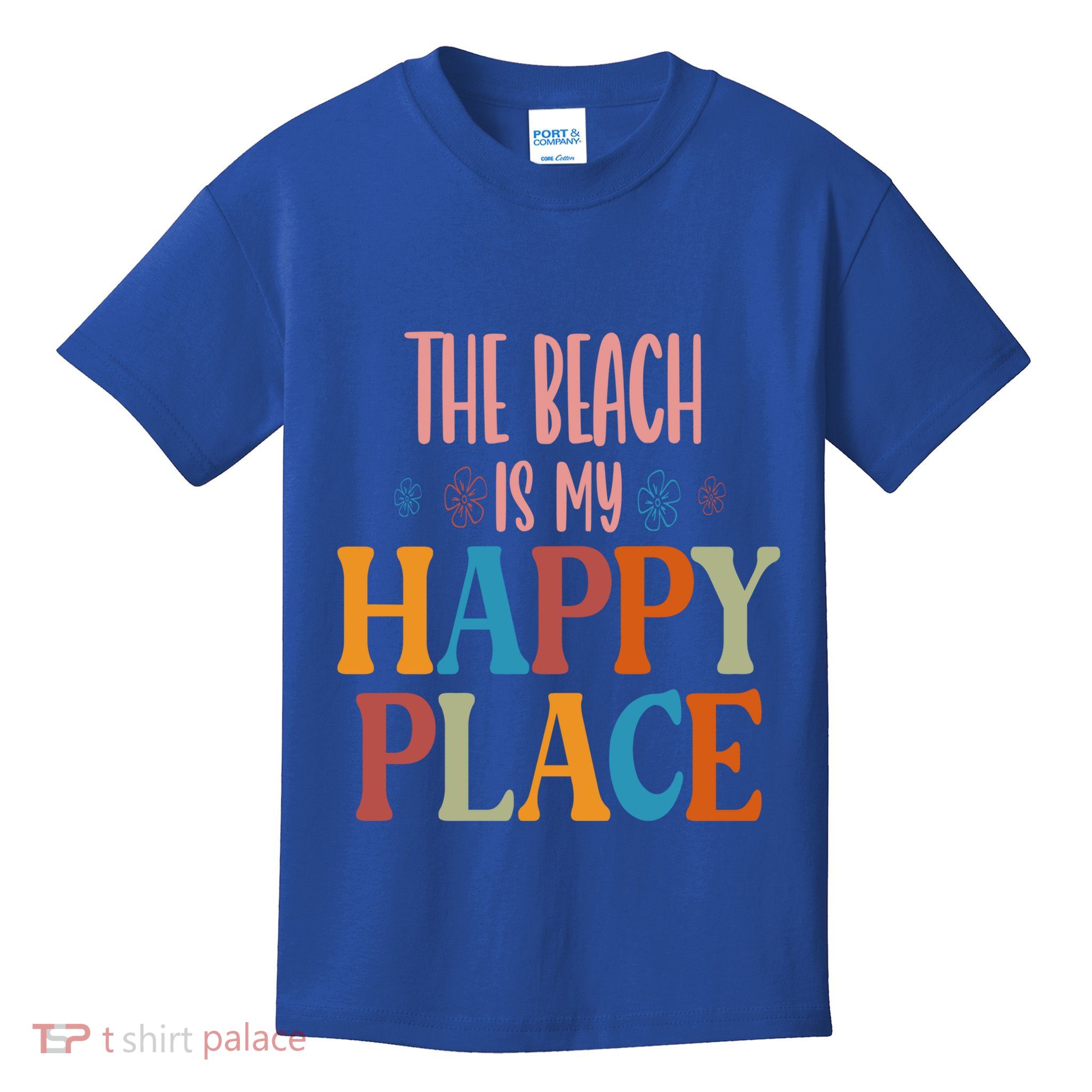 The Beach Is My Happy Place Beach Funny Gift Kids T-Shirt
