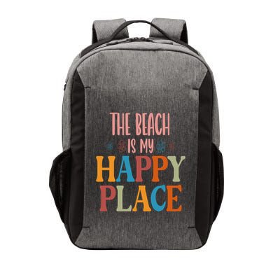 The Beach Is My Happy Place Beach Funny Gift Vector Backpack