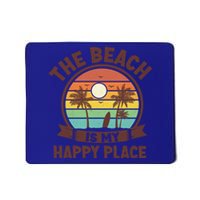 The Beach Is My Happy Place Beach Trip Retro Summer Vacation Cool Gift Mousepad