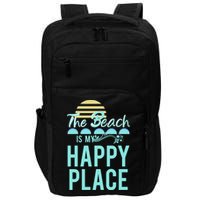 The Beach Is My Happy Place Design Cute Gift Impact Tech Backpack