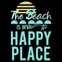 The Beach Is My Happy Place Design Cute Gift Impact Tech Backpack