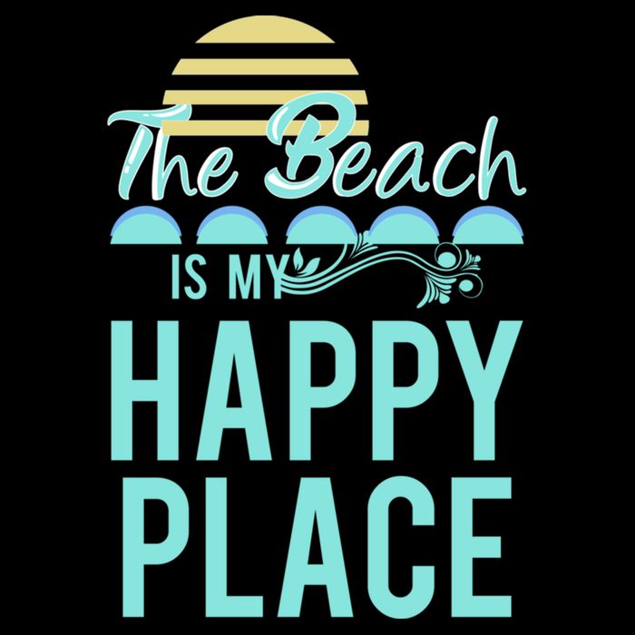 The Beach Is My Happy Place Design Cute Gift Impact Tech Backpack