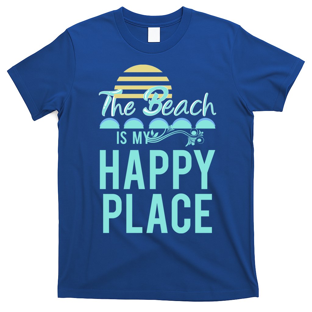 The Beach Is My Happy Place Design Cute Gift T-Shirt