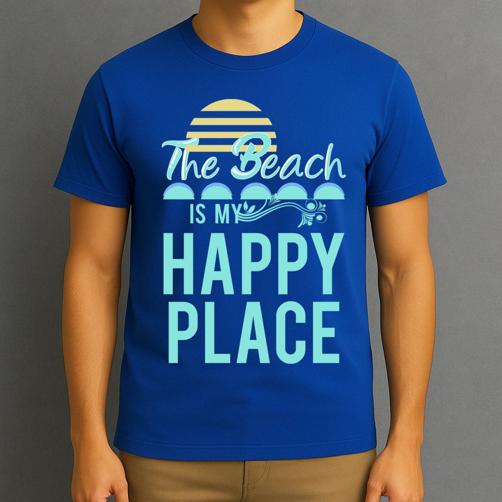 The Beach Is My Happy Place Design Cute Gift T-Shirt
