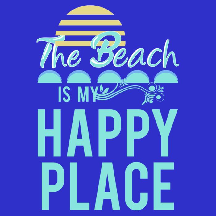 The Beach Is My Happy Place Design Cute Gift 16 in Basic Backpack
