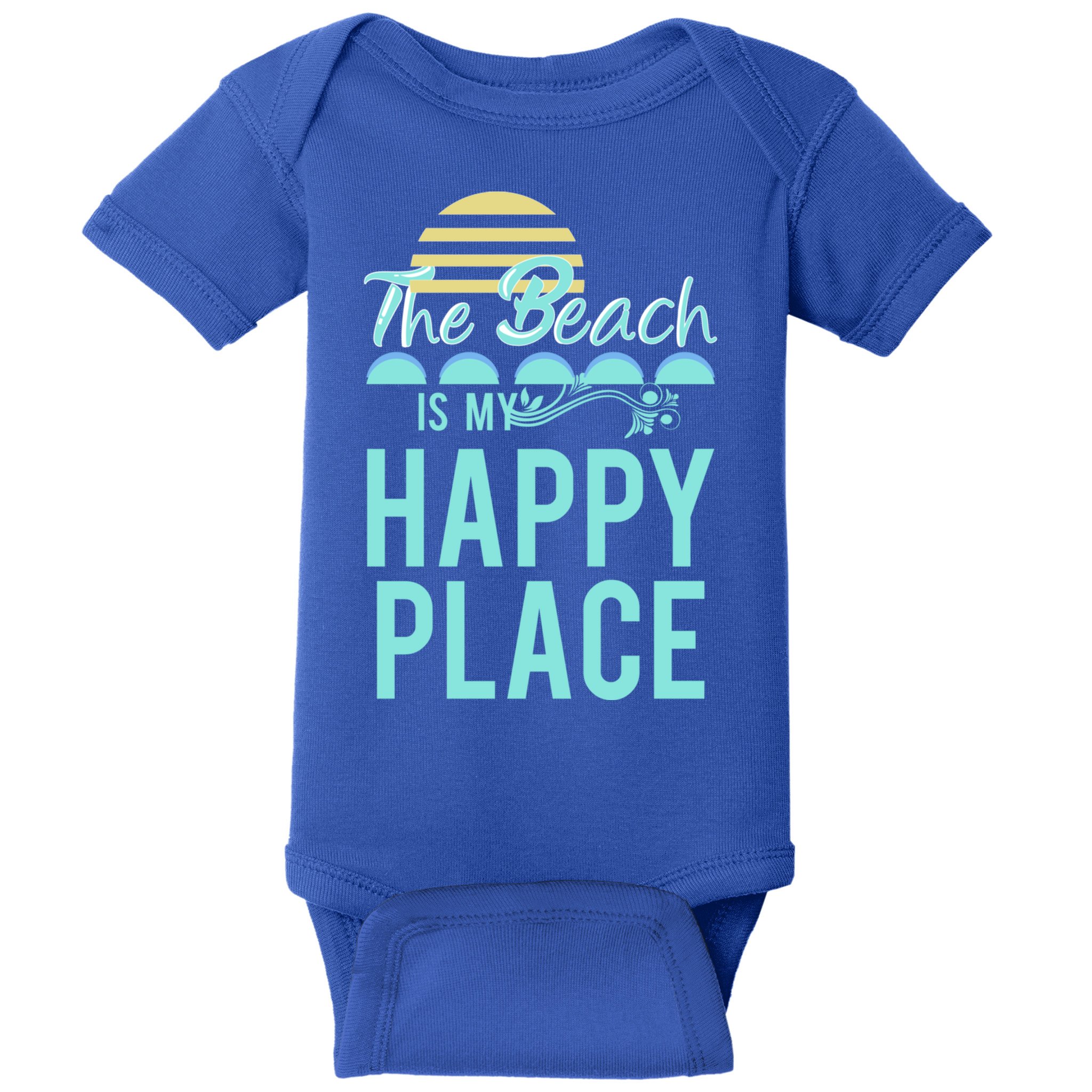 The Beach Is My Happy Place Design Cute Gift Baby Bodysuit
