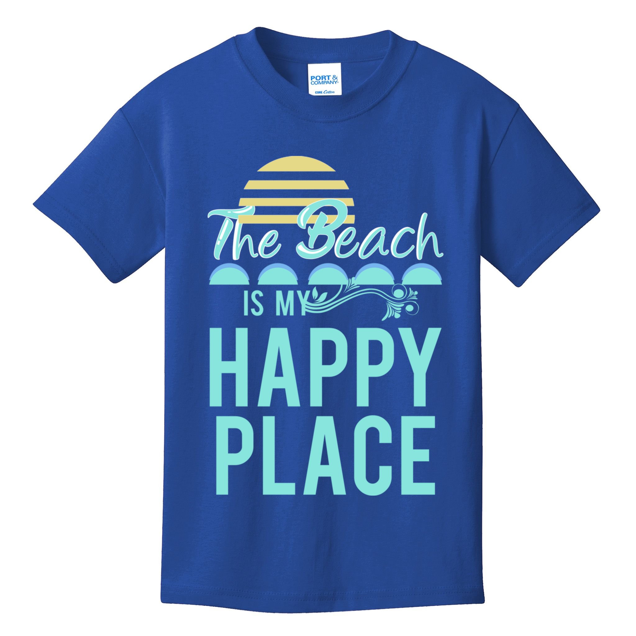 The Beach Is My Happy Place Design Cute Gift Kids T-Shirt